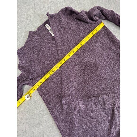 Gilligan & O’Malley Heathered Purple Cascading Open Front Cardigan Sweater XS/S - Picture 11 of 11